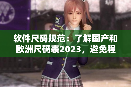 軟件尺碼規(guī)范：了解國產(chǎn)和歐洲尺碼表2023，避免程序尺寸混亂