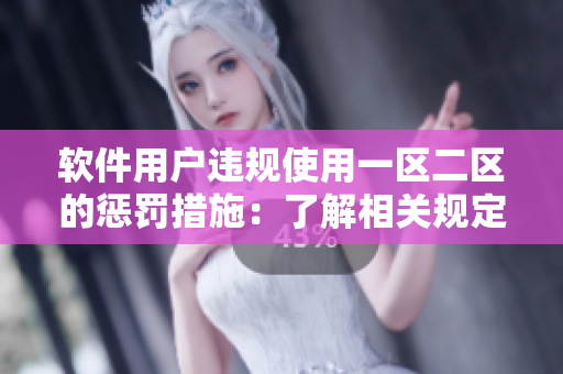 軟件用戶違規(guī)使用一區(qū)二區(qū)的懲罰措施：了解相關(guān)規(guī)定，切勿濫用