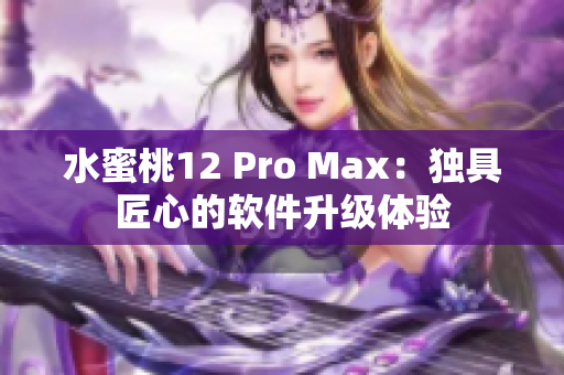 水蜜桃12 Pro Max：獨(dú)具匠心的軟件升級(jí)體驗(yàn)